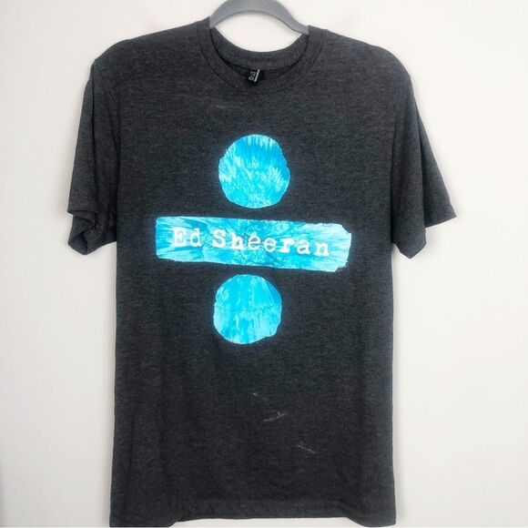 ED SHEERAN | 2018 Concert Tour Tee Dark Gray Atlanta Georgia Unisex Size Medium - Picture 1 of 8